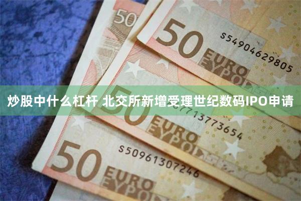 炒股中什么杠杆 北交所新增受理世纪数码IPO申请