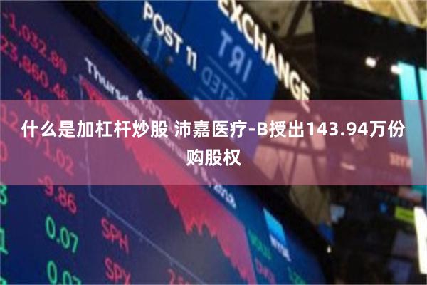 什么是加杠杆炒股 沛嘉医疗-B授出143.94万份购股权