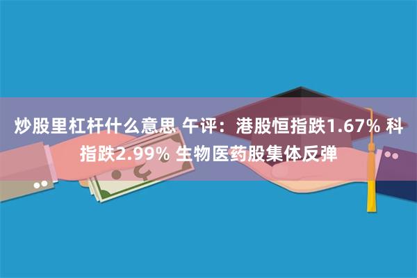 炒股里杠杆什么意思 午评：港股恒指跌1.67% 科指跌2.99% 生物医药股集体反弹