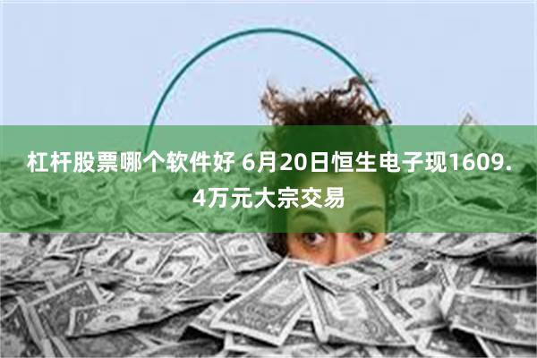 杠杆股票哪个软件好 6月20日恒生电子现1609.4万元大宗交易