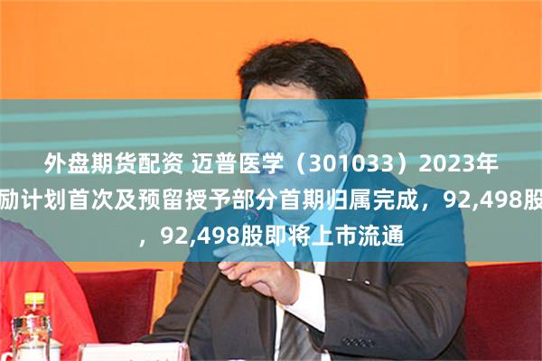 外盘期货配资 迈普医学(301033)2023年限制性股票激励计划首次及预留授予部分首期归属完成,92,498股即将上市流通