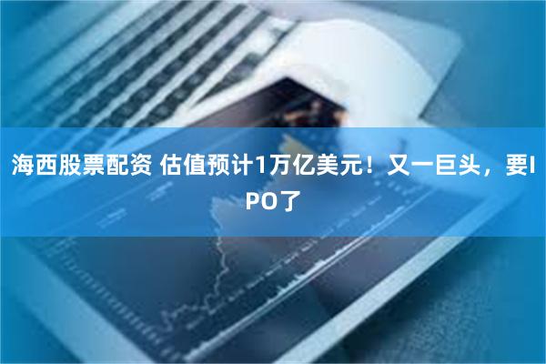 海西股票配资 估值预计1万亿美元！又一巨头，要IPO了