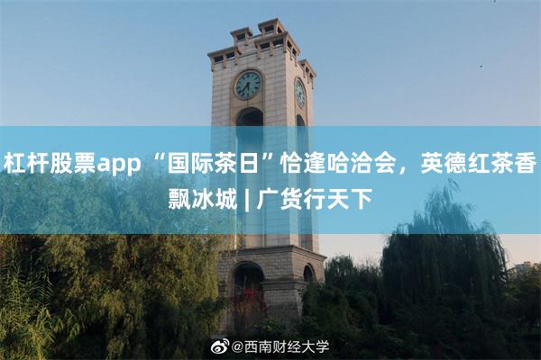 杠杆股票app “国际茶日”恰逢哈洽会，英德红茶香飘冰城 | 广货行天下