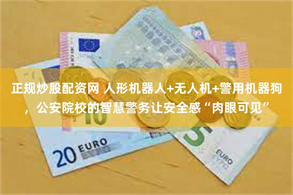 正规炒股配资网 人形机器人+无人机+警用机器狗,公安院校的智慧警务让安全感“肉眼可见”