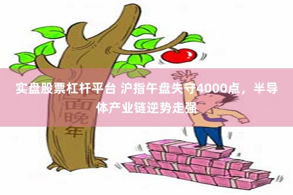 实盘股票杠杆平台 沪指午盘失守4000点，半导体产业链逆势走强