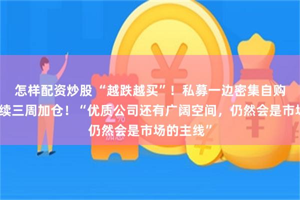 怎样配资炒股 “越跌越买”!私募一边密集自购,一边连续三周加仓!“优质公司还有广阔空间,仍然会是市场的主线”