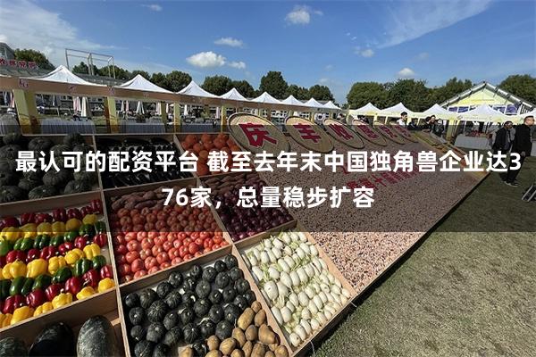 最认可的配资平台 截至去年末中国独角兽企业达376家，总量稳步扩容