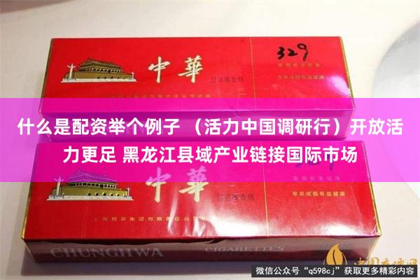 什么是配资举个例子 （活力中国调研行）开放活力更足 黑龙江县域产业链接国际市场