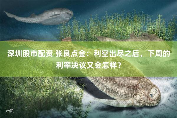 深圳股市配资 张良点金：利空出尽之后，下周的利率决议又会怎样？