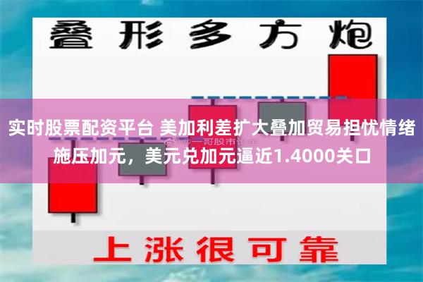 实时股票配资平台 美加利差扩大叠加贸易担忧情绪施压加元，美元兑加元逼近1.4000关口
