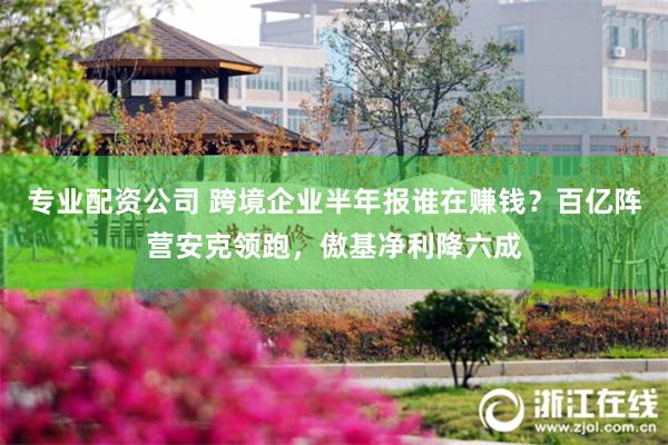 专业配资公司 跨境企业半年报谁在赚钱？百亿阵营安克领跑，傲基净利降六成