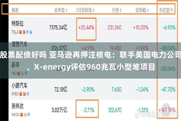 股票配债好吗 亚马逊再押注核电：联手美国电力公司、X-energy评估960兆瓦小型堆项目